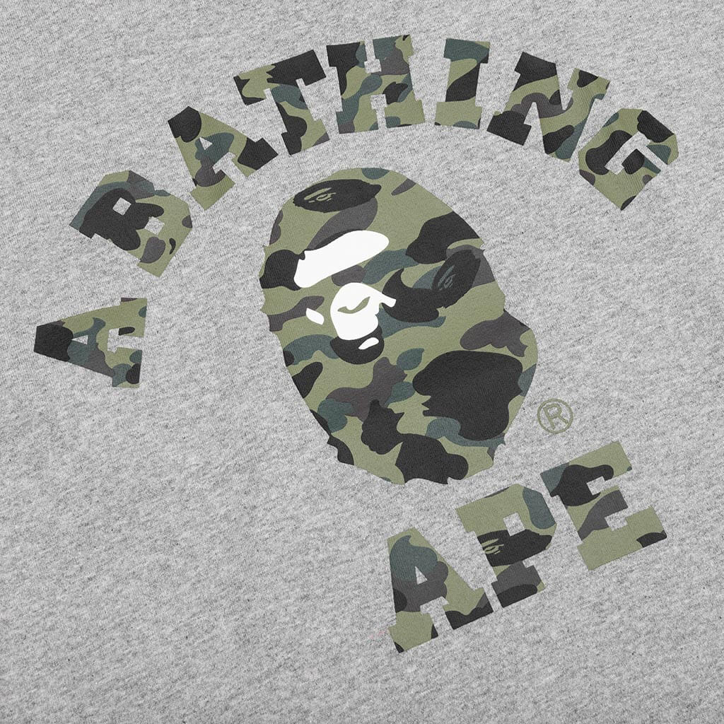 1st Camo College Tee - Grey/Green - Image 3