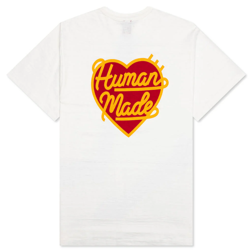 Heart Badge T-Shirt - White - Image 2
