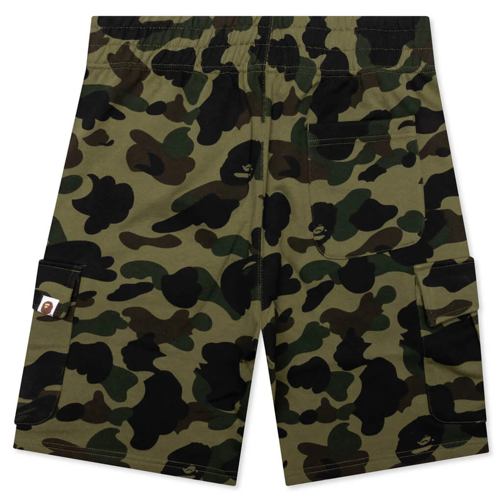 1st Camo 6 Pocket Sweat Shorts - Green - Image 2