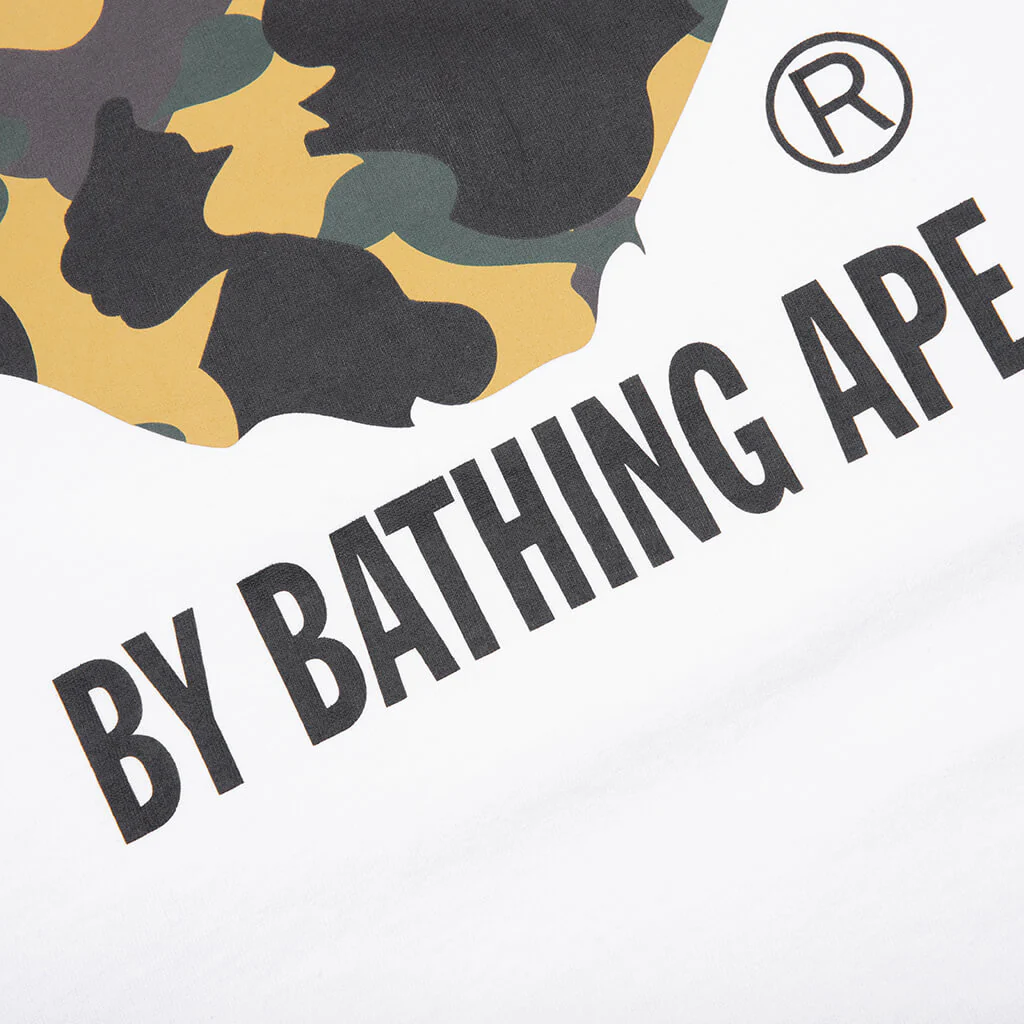 1st Camo by Bathing Ape Tee - White/Yellow - Image 4