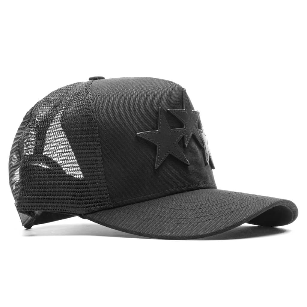 3 Star Trucker Hat - Black - Image 3