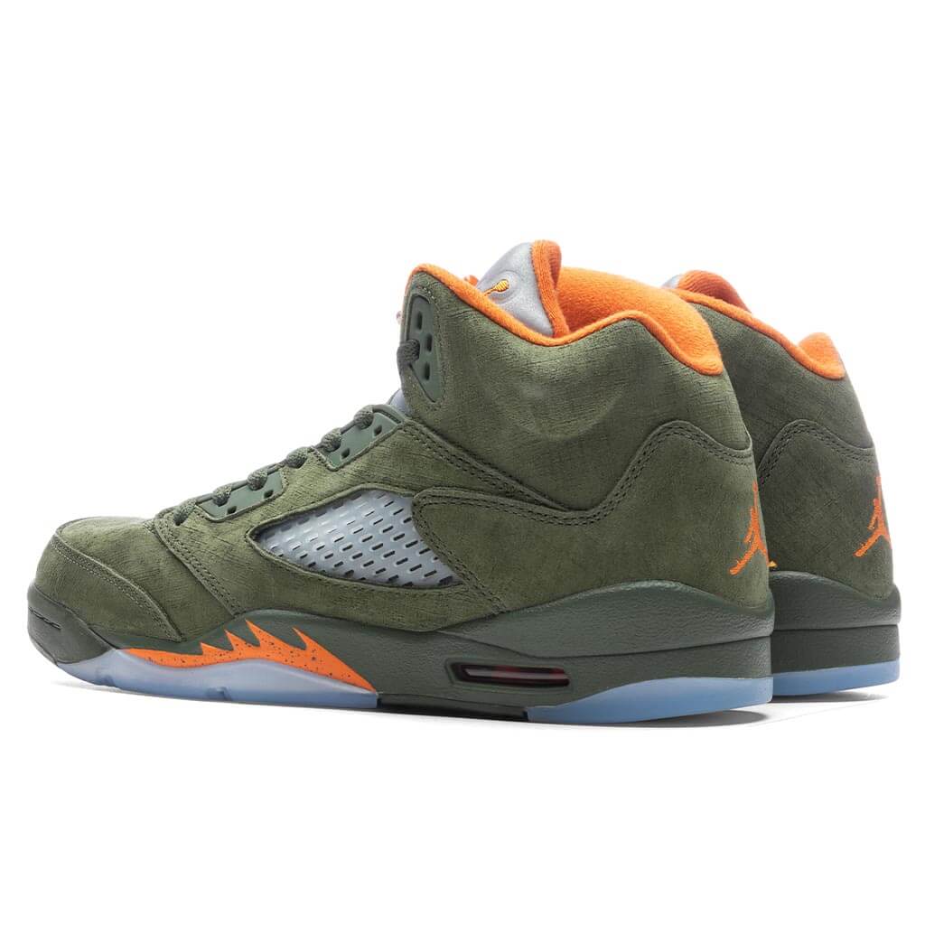 Air Jordan 5 Retro 'Olive' (GS) - Army Olive/Solar Orange - Image 3