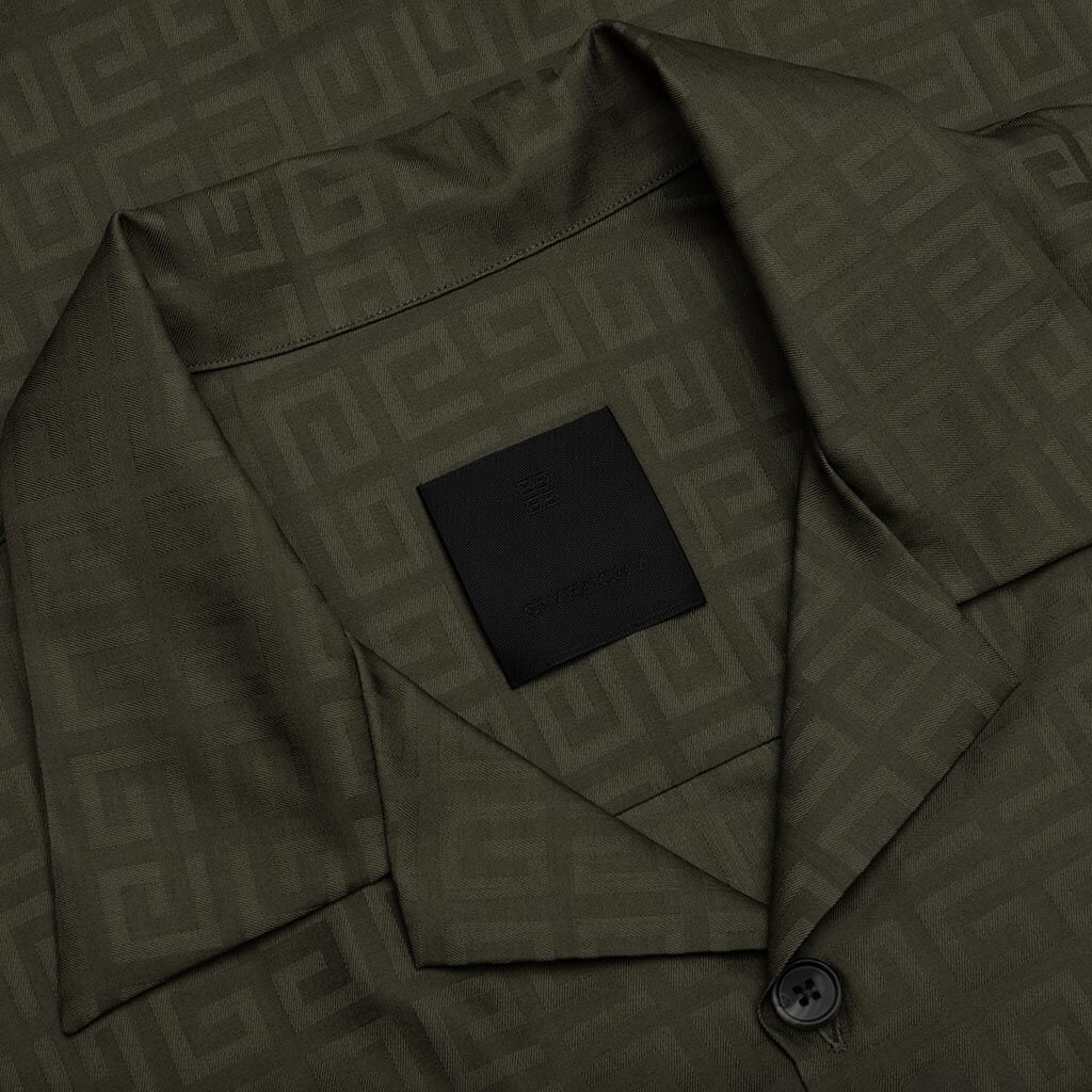 Boxy Fit Hawaiian Shirt - Khaki - Image 3