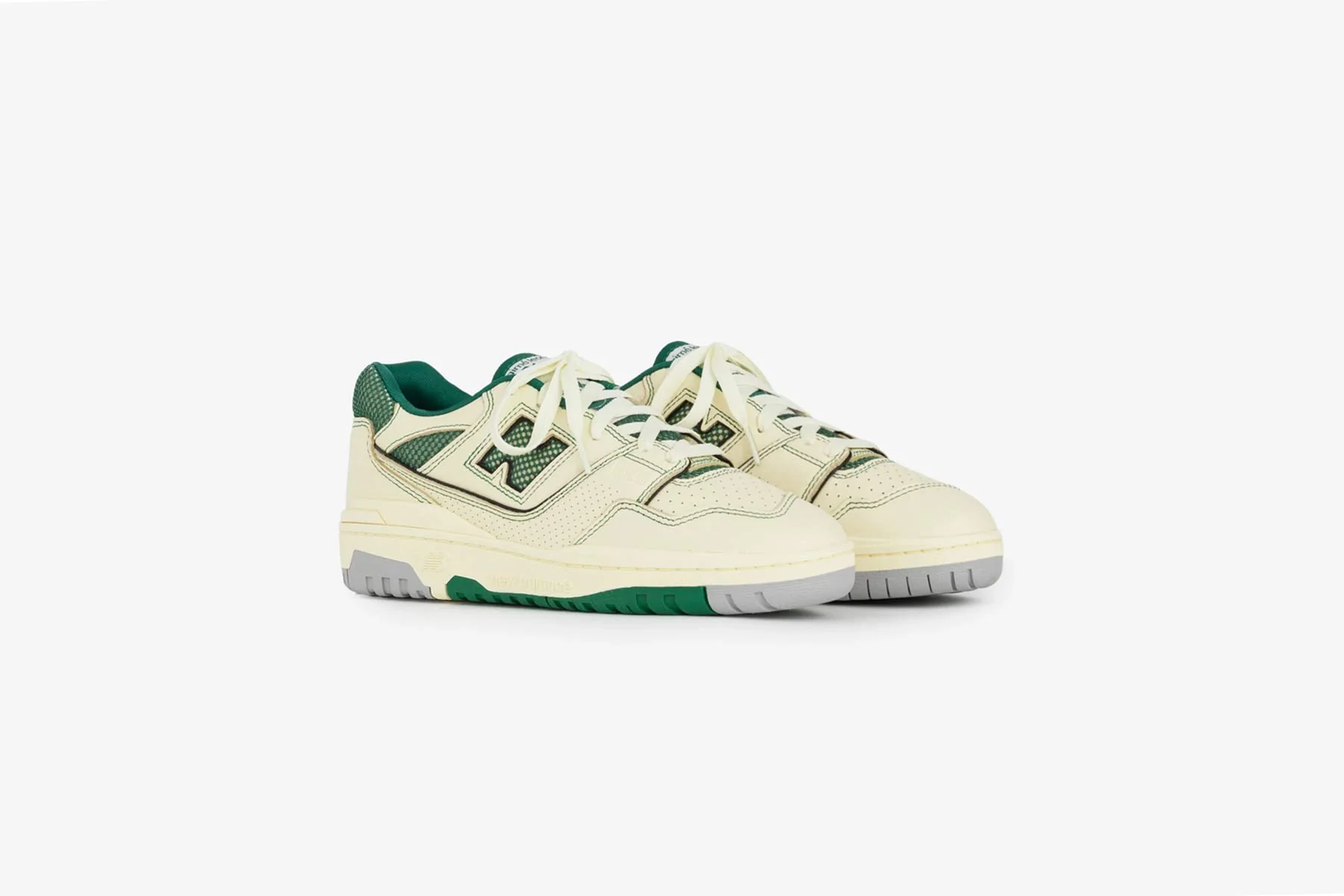 New Balance x Aime Leon Dore P550 Basketball Oxfords - White/Green - Image 5