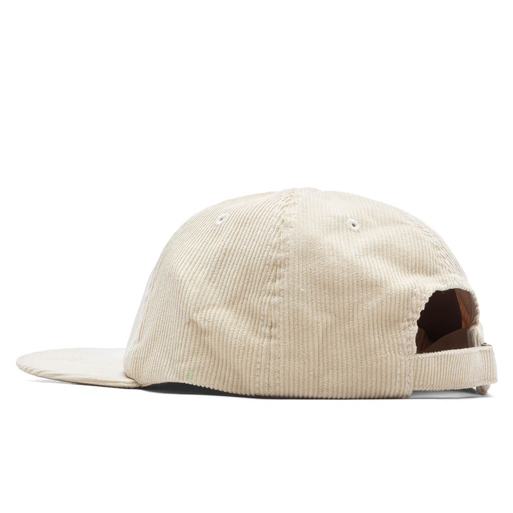 6 Panel Corduroy Cap - White - Image 3