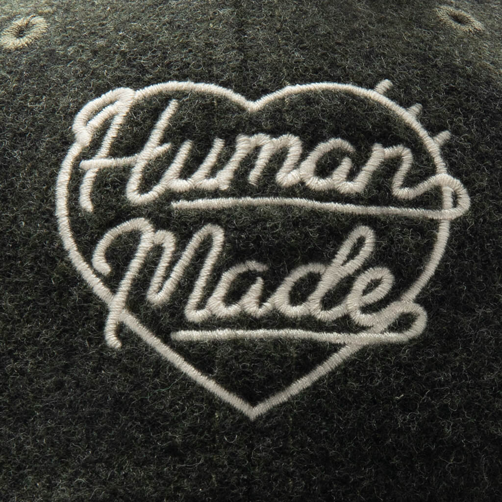 6 Panel Wool Cap - Green - Image 2