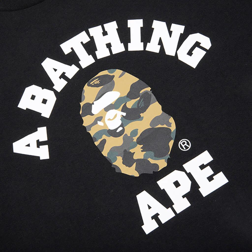 1st Camo College Tee - Black/Yellow - Image 3