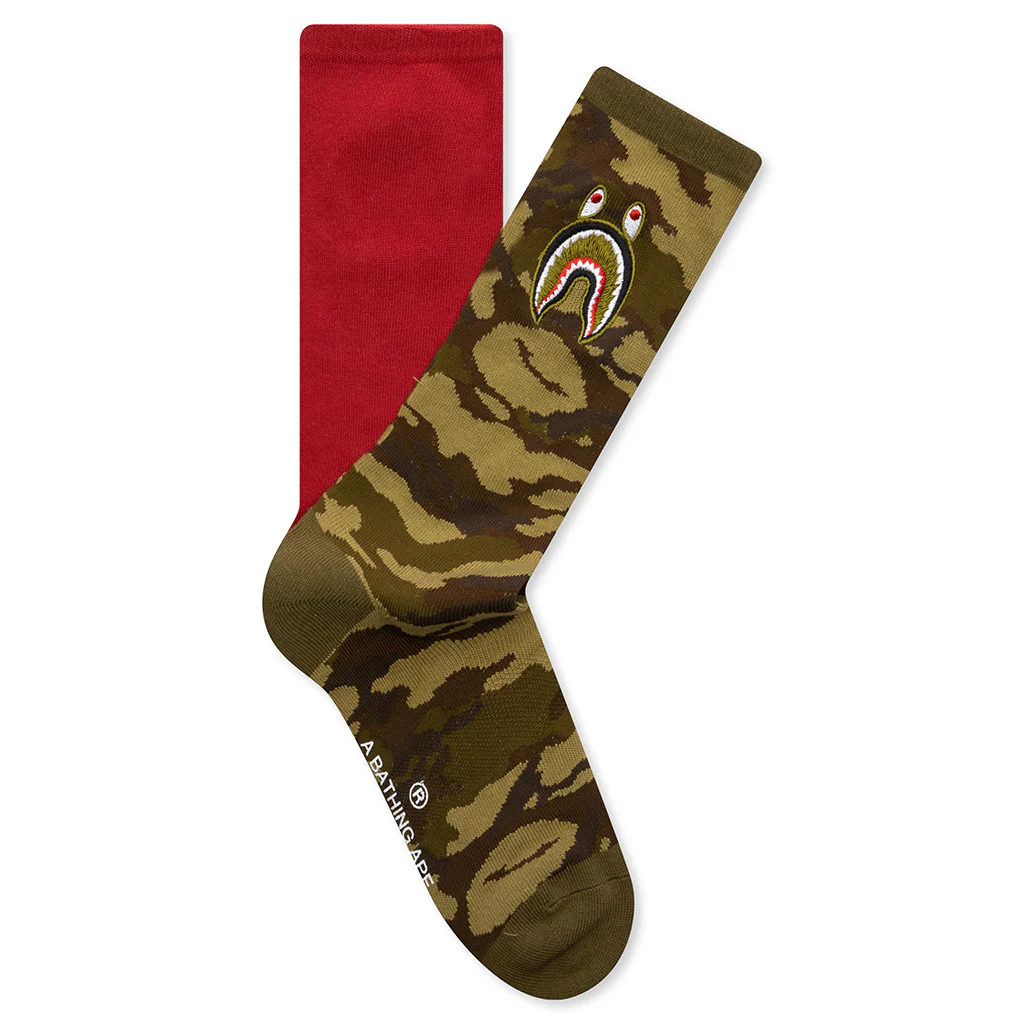 1st Shark Socks - Red