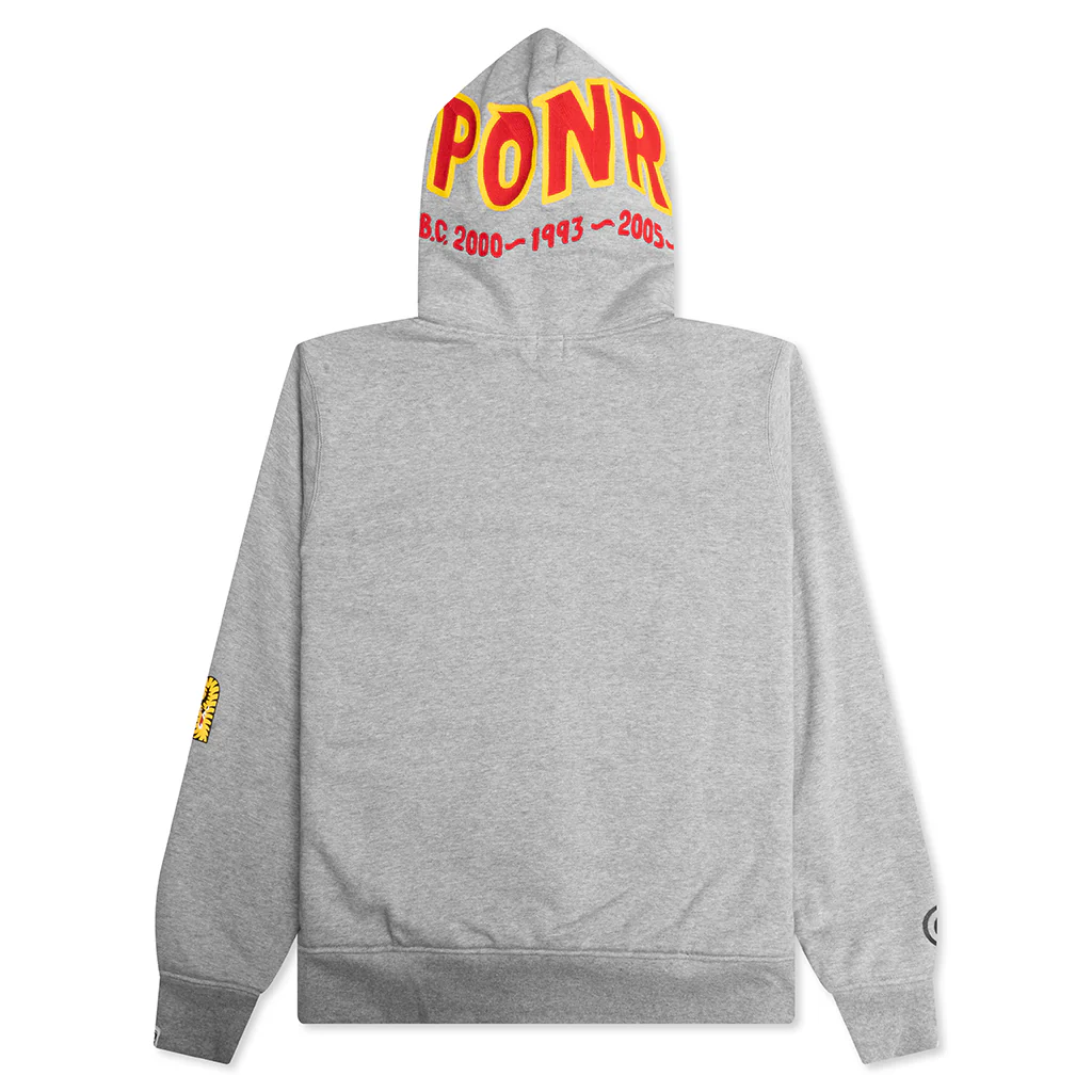 2nd Shark Full Zip Hoodie - Gray - Image 2
