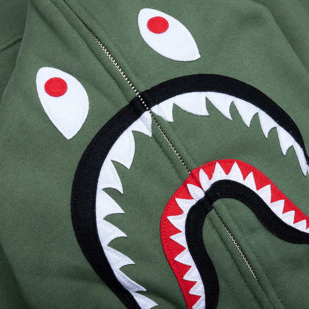 2nd Shark Full Zip Hoodie - Green - Image 3
