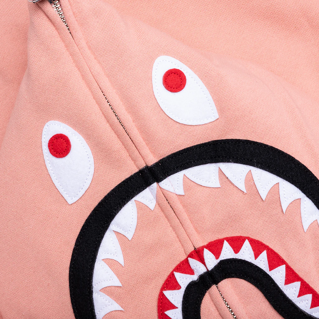 2nd Shark Full Zip Hoodie - Pink - Image 3