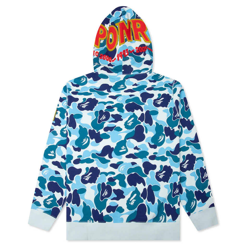 ABC Camo 2nd Shark Full Zip Hoodie - Blue - Image 2