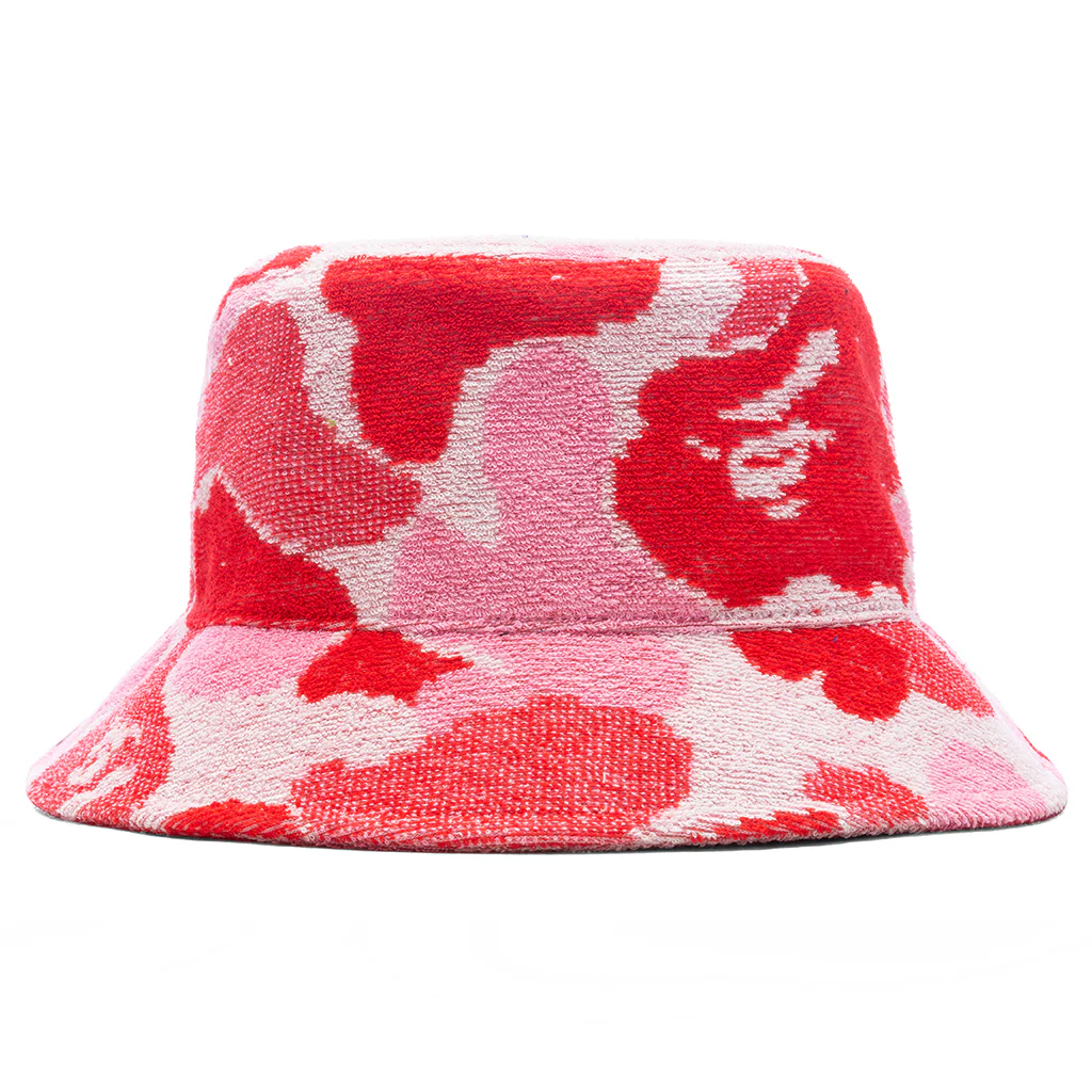 ABC Camo Pile Jacquard Bucket Hat - Pink - Image 3