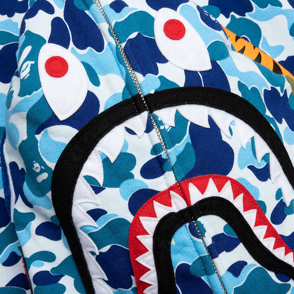 Abc Camo Shark Full Zip Hoodie - Blue - Image 4