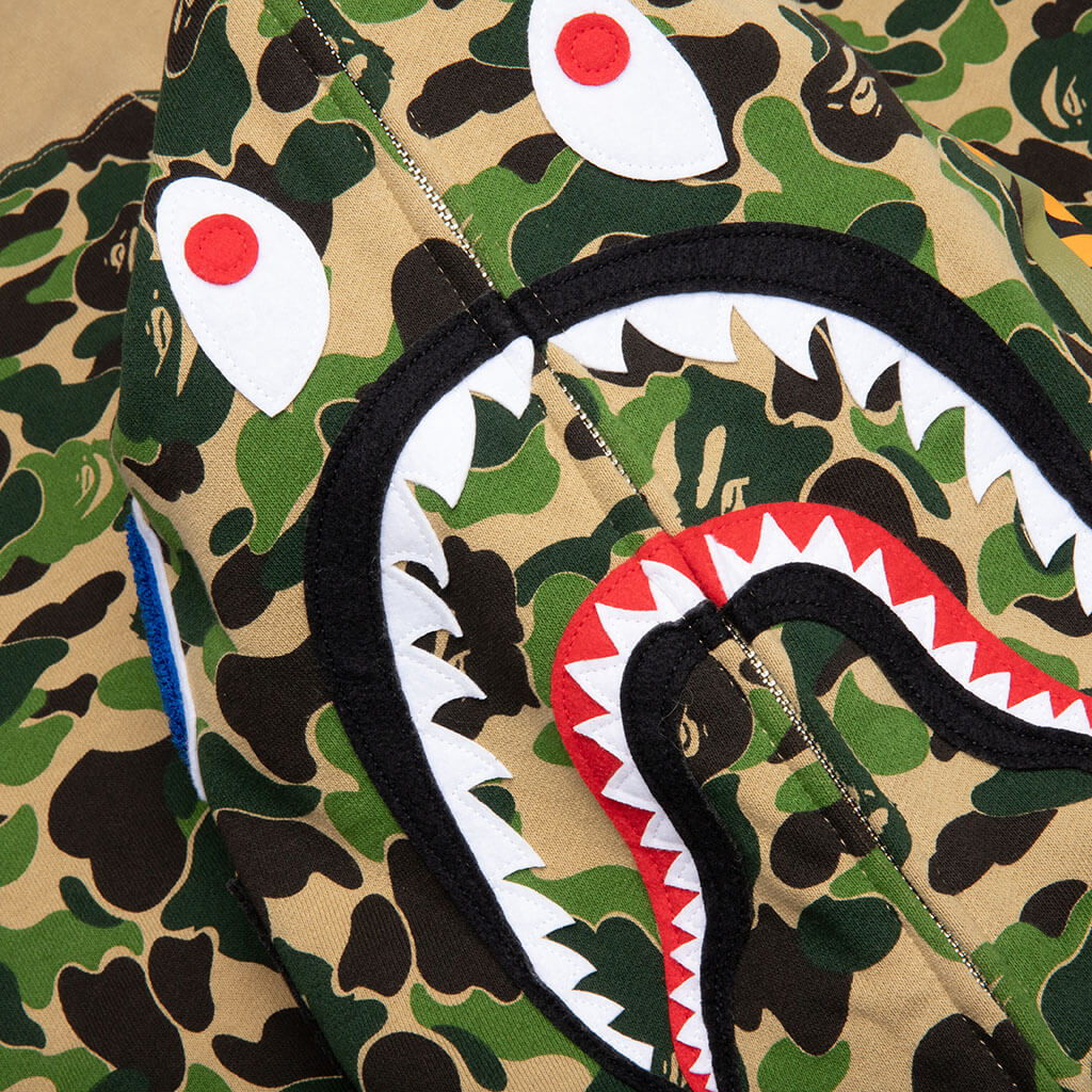 Abc Camo Shark Full Zip Hoodie - Green - Image 4