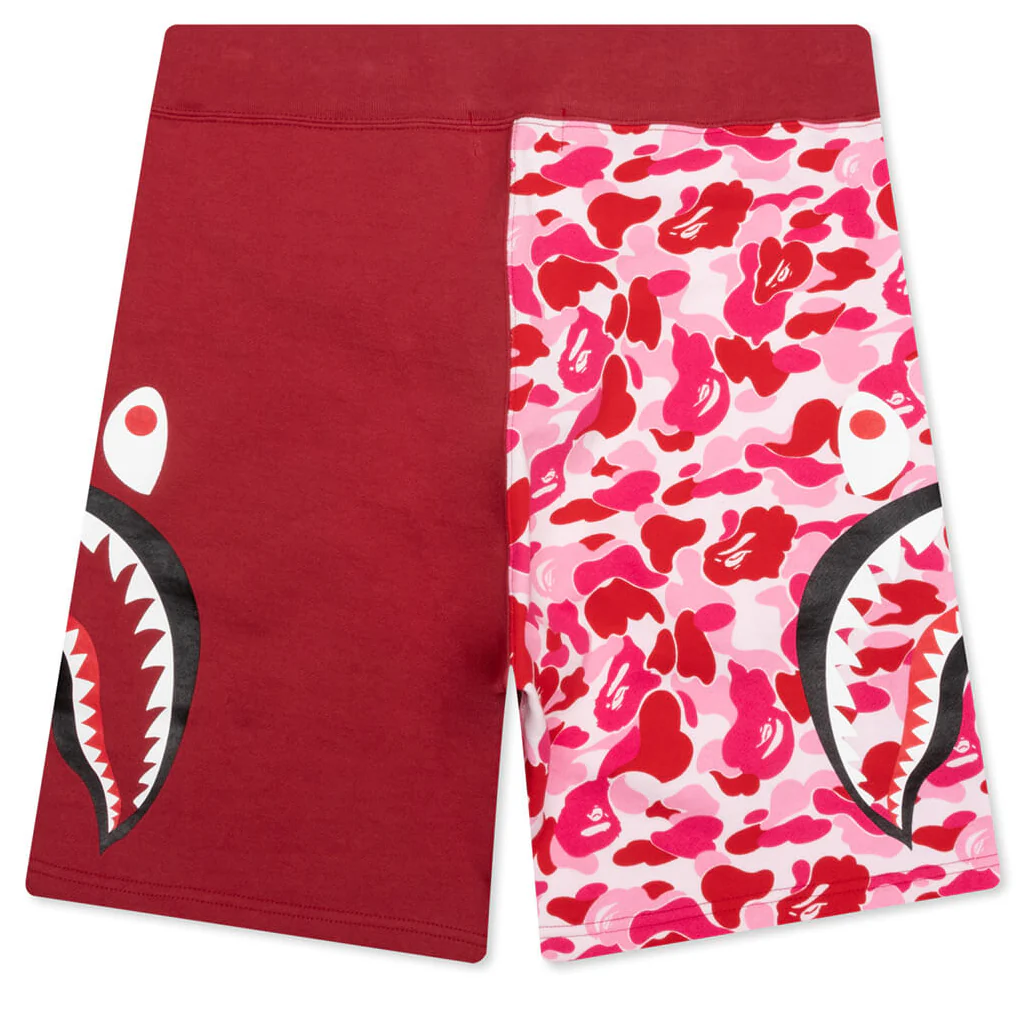Abc Camo Side Shark Sweat Shorts - Pink - Image 2