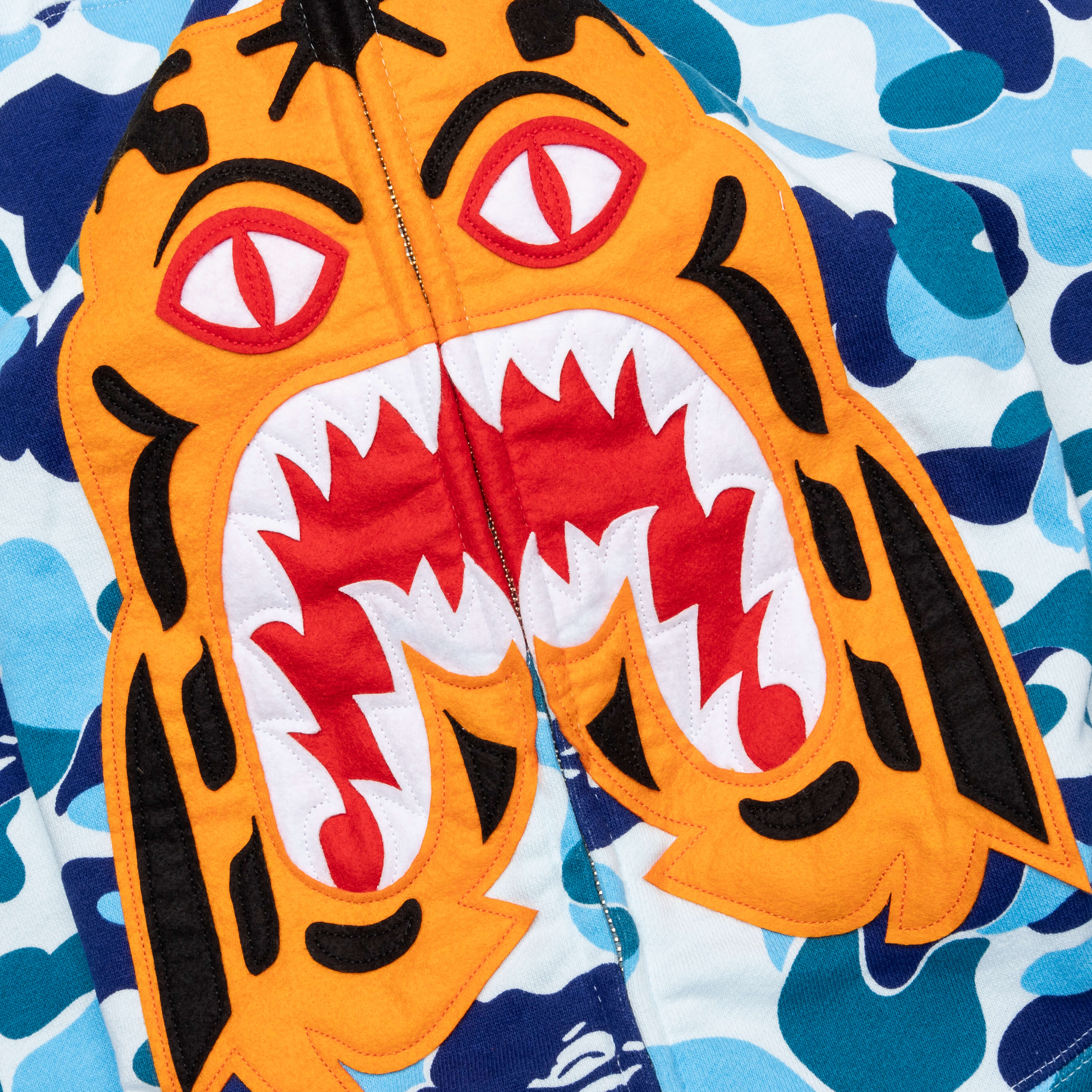 Abc Camo Tiger Full Zip Hoodie - Blue - Image 3
