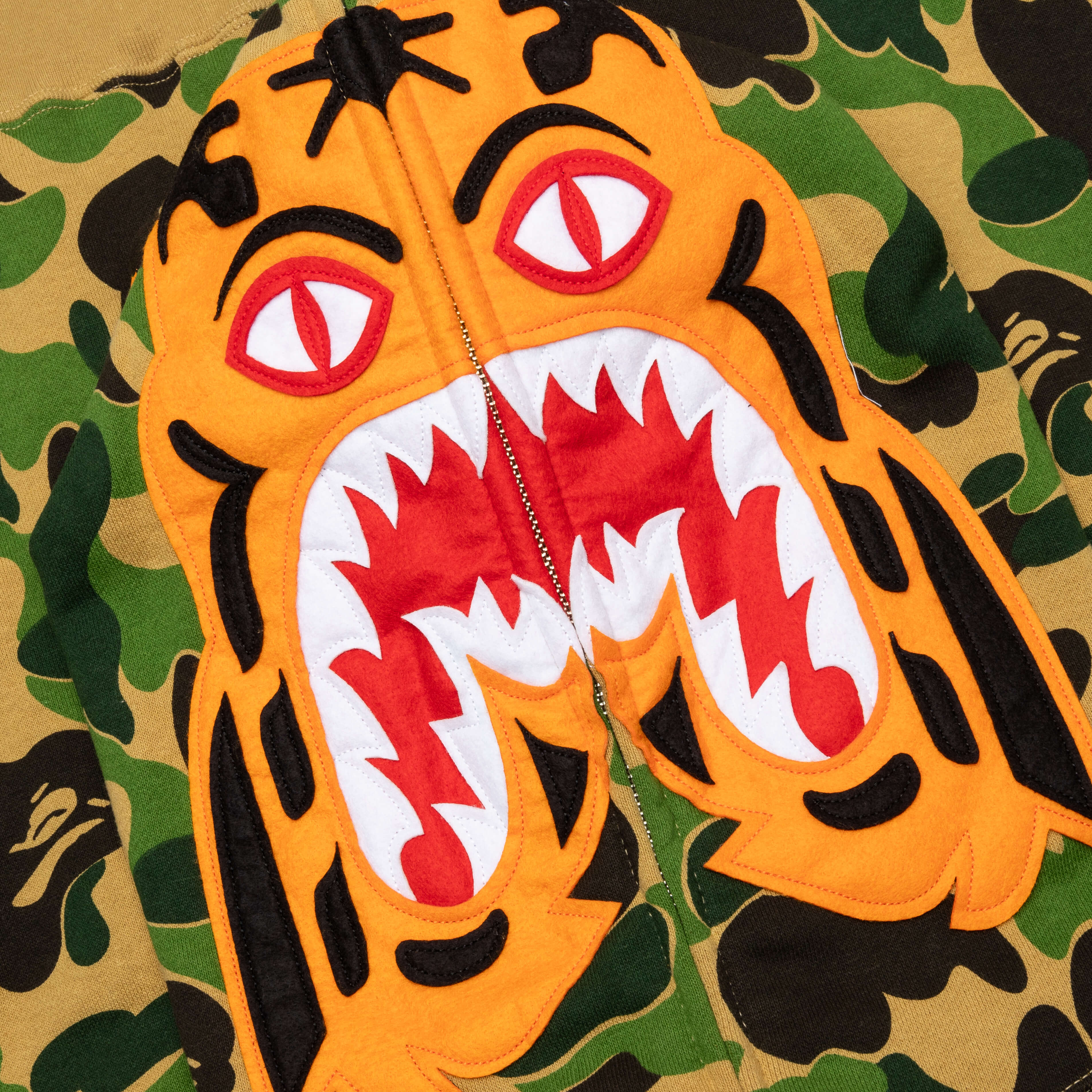 Abc Camo Tiger Full Zip Hoodie - Green - Image 3