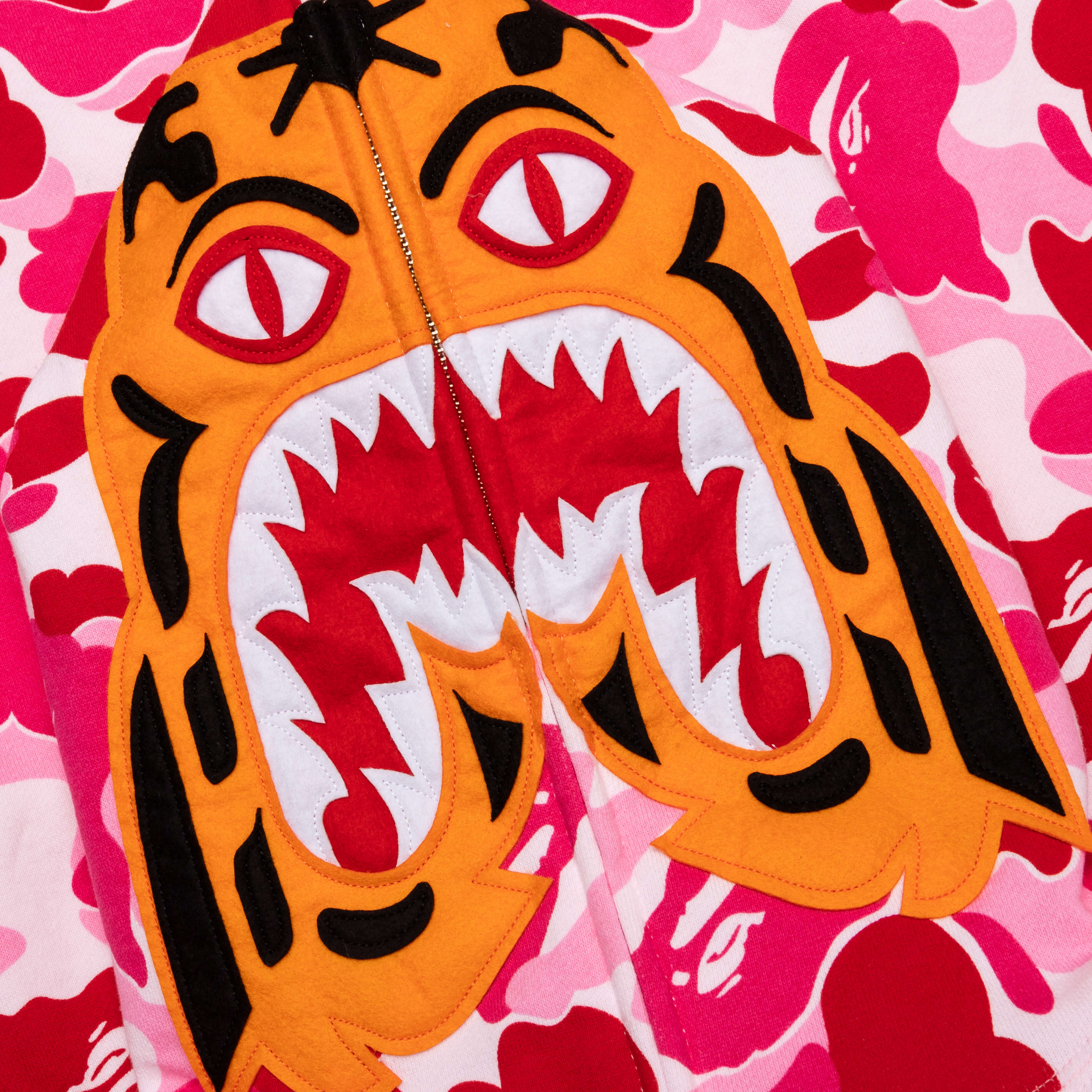 Abc Camo Tiger Full Zip Hoodie - Pink - Image 3