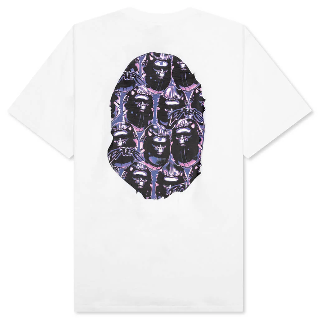 Ape Head Graffiti Big Ape Head Tee - White/Purple - Image 2