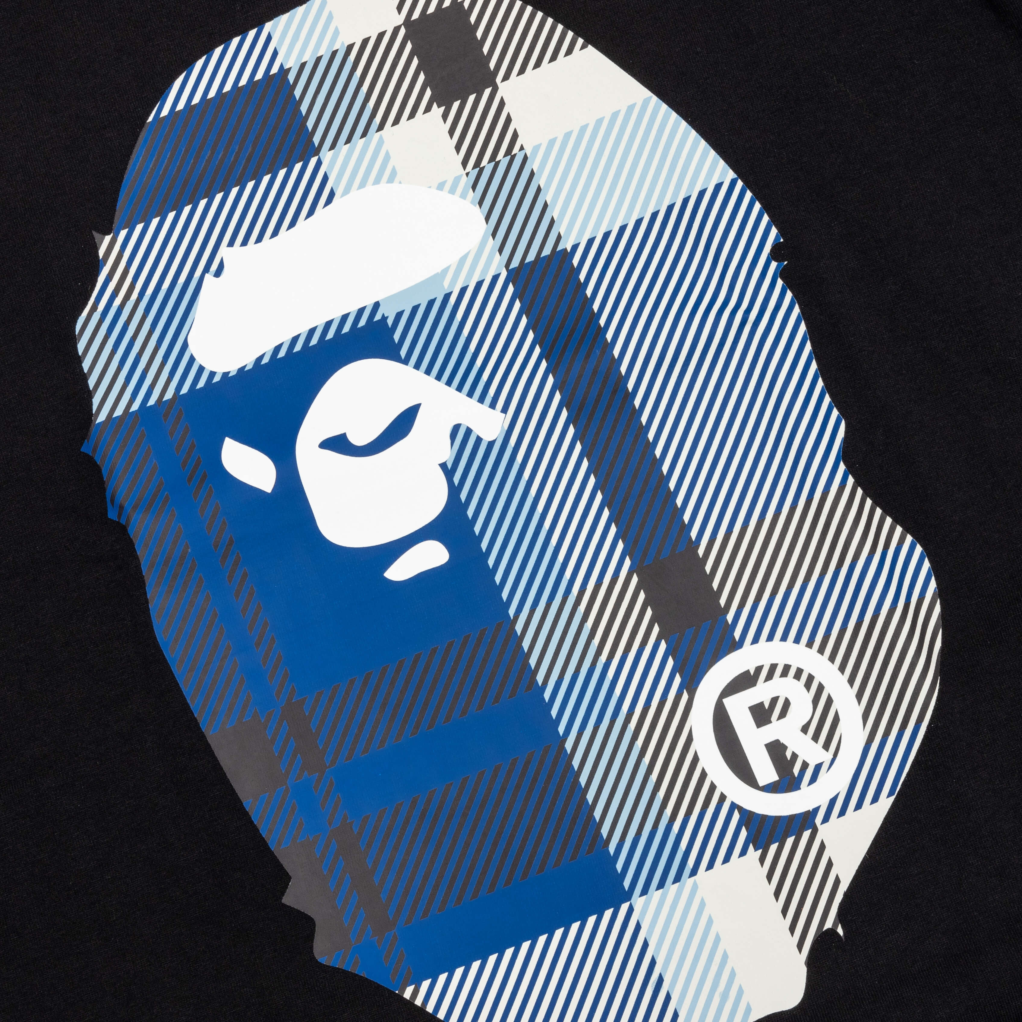 Bape Check Big Ape Head Tee - Black - Image 3