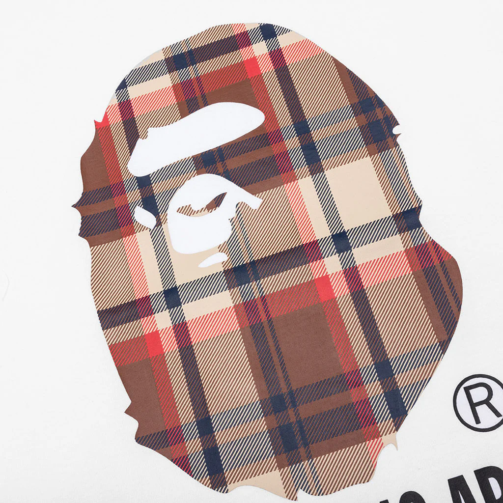 Bape Check By Bathing Ape Tee  - White - Image 3