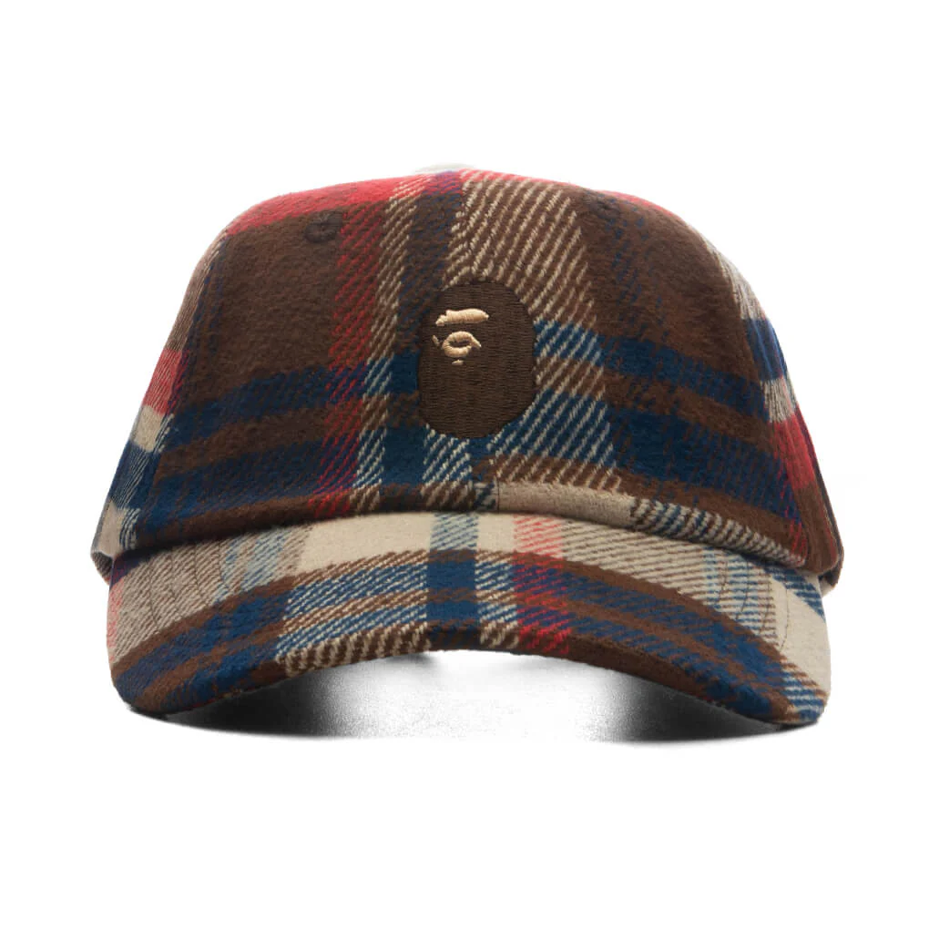 BAPE Check Panel Cap - Navy Check Panel Cap - Red