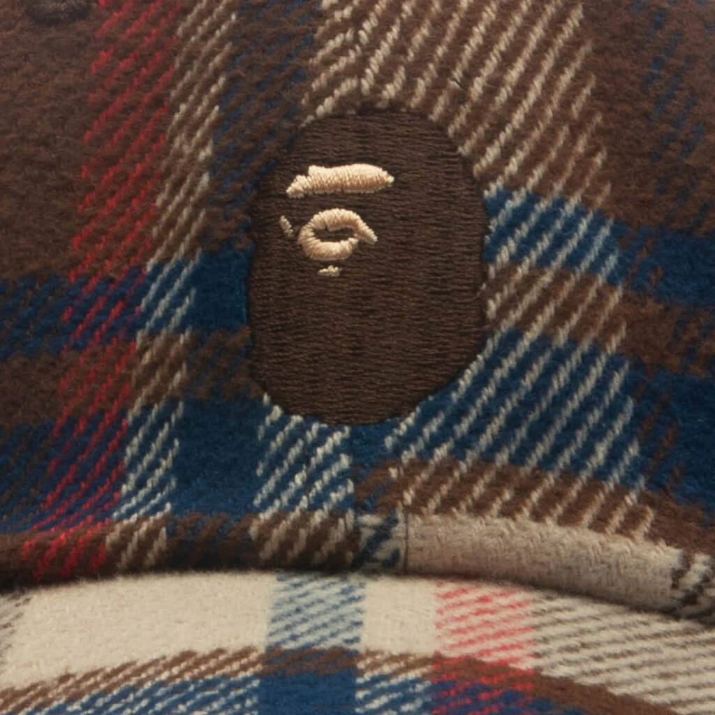 BAPE Check Panel Cap - Navy Check Panel Cap - Red - Image 2