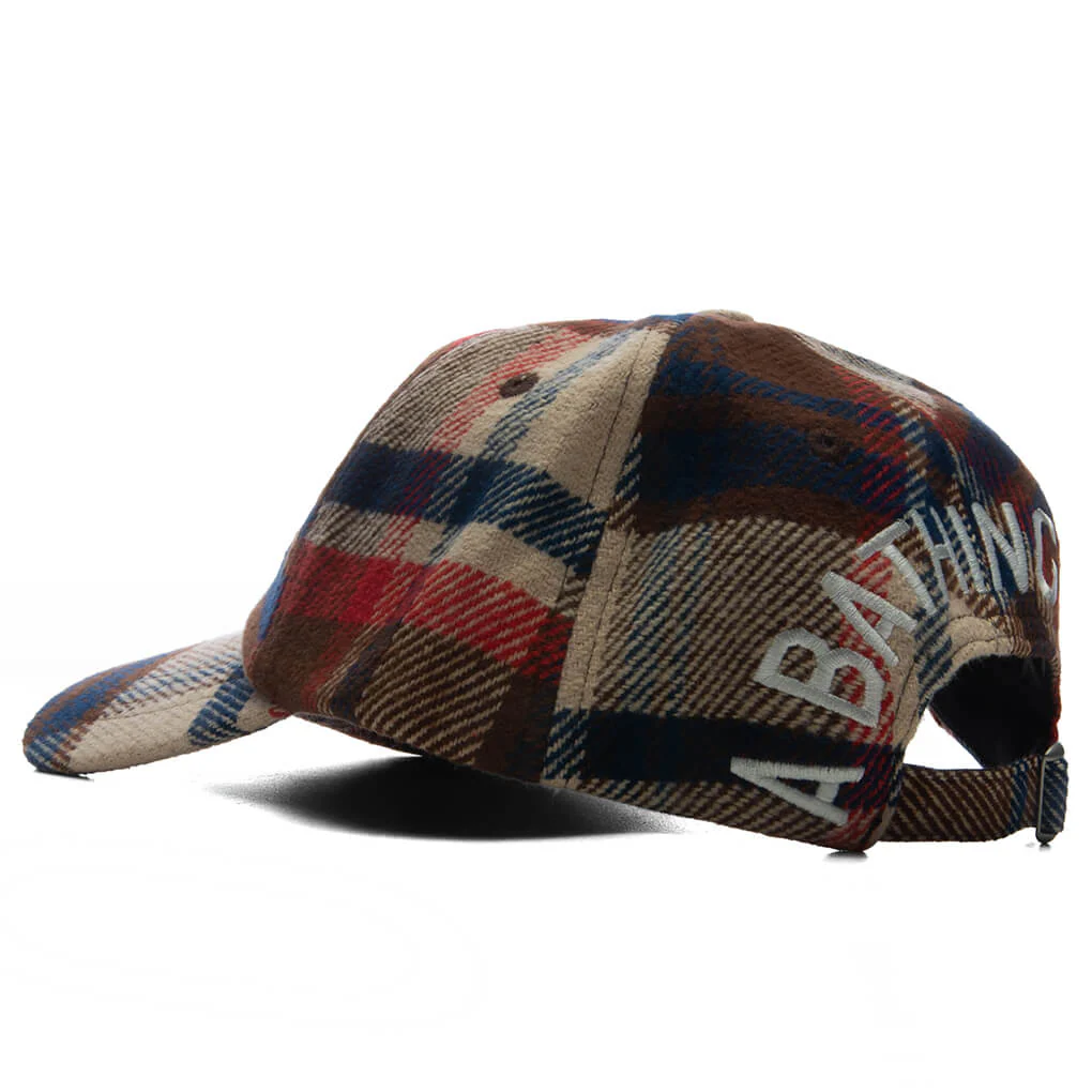 BAPE Check Panel Cap - Navy Check Panel Cap - Red - Image 4