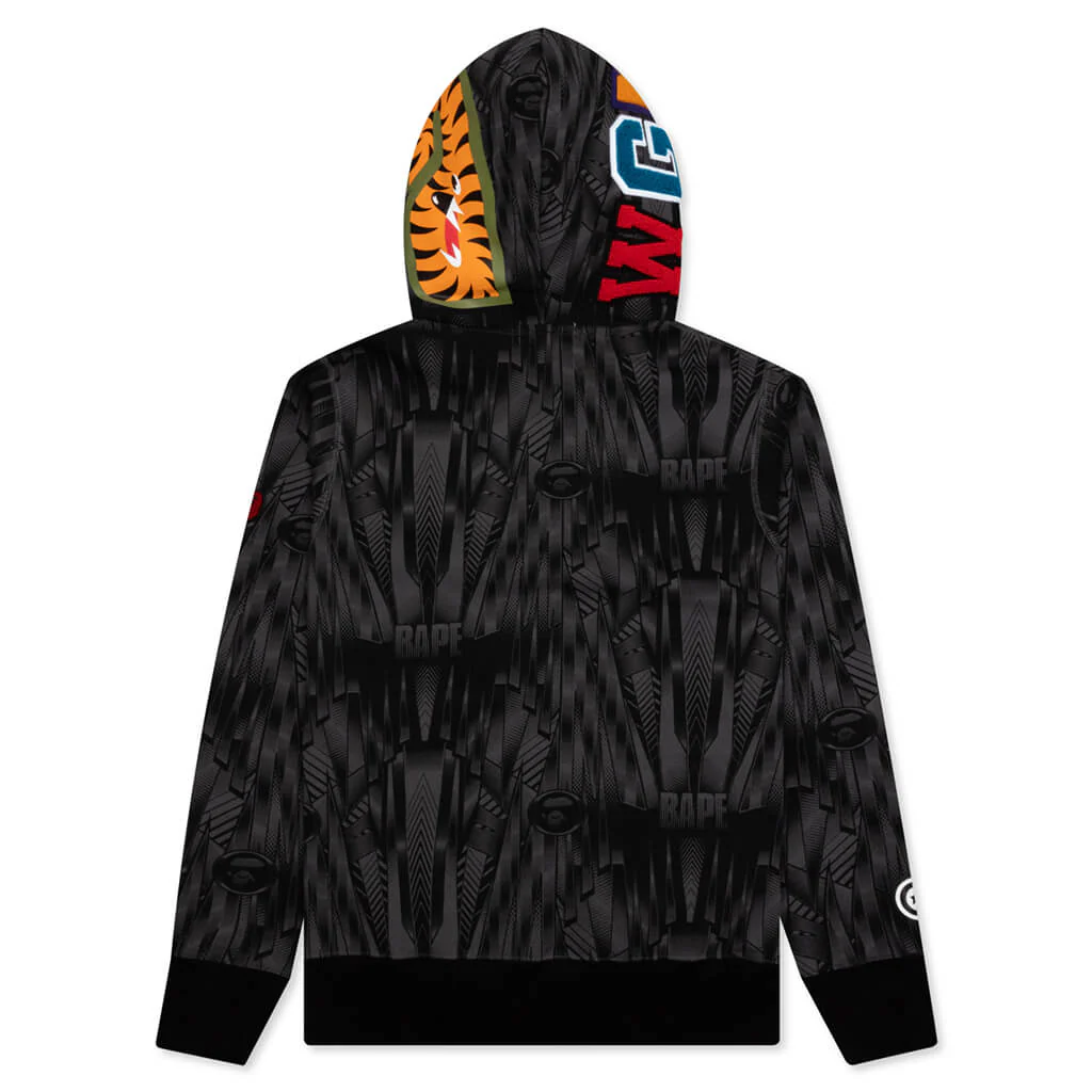 Bape Speed Racer Shark Full Zip Hoodie - Black - Image 2
