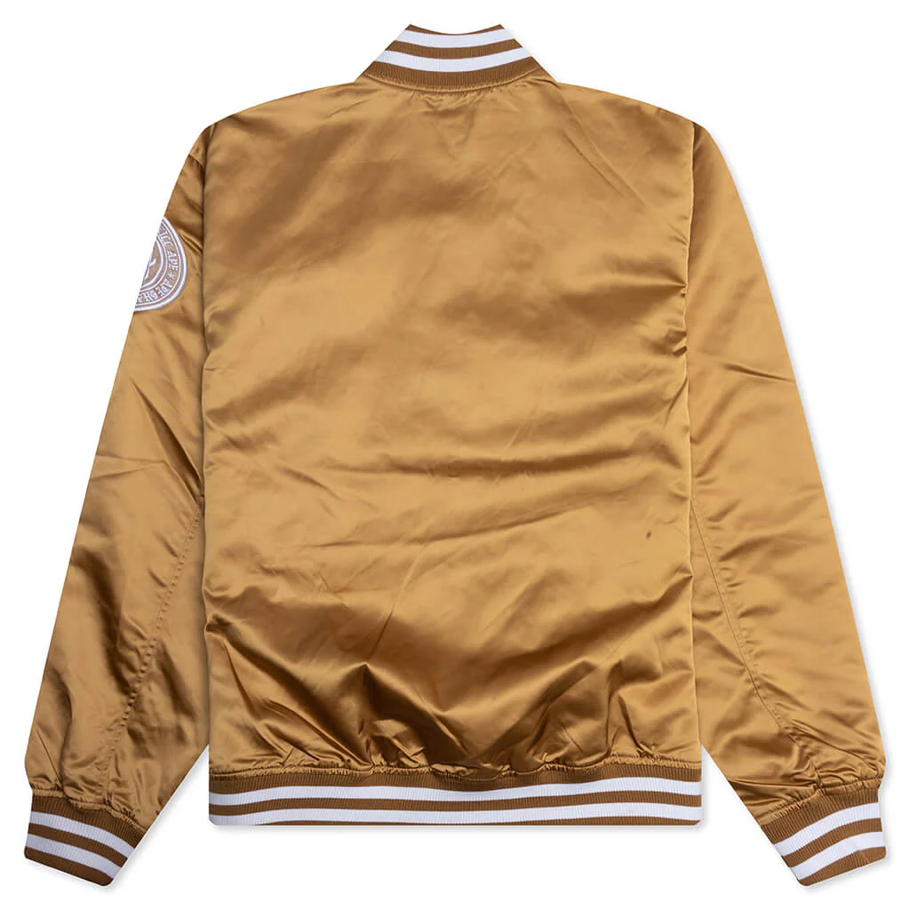 Baseball Varsity Jacket - Beige - Image 2