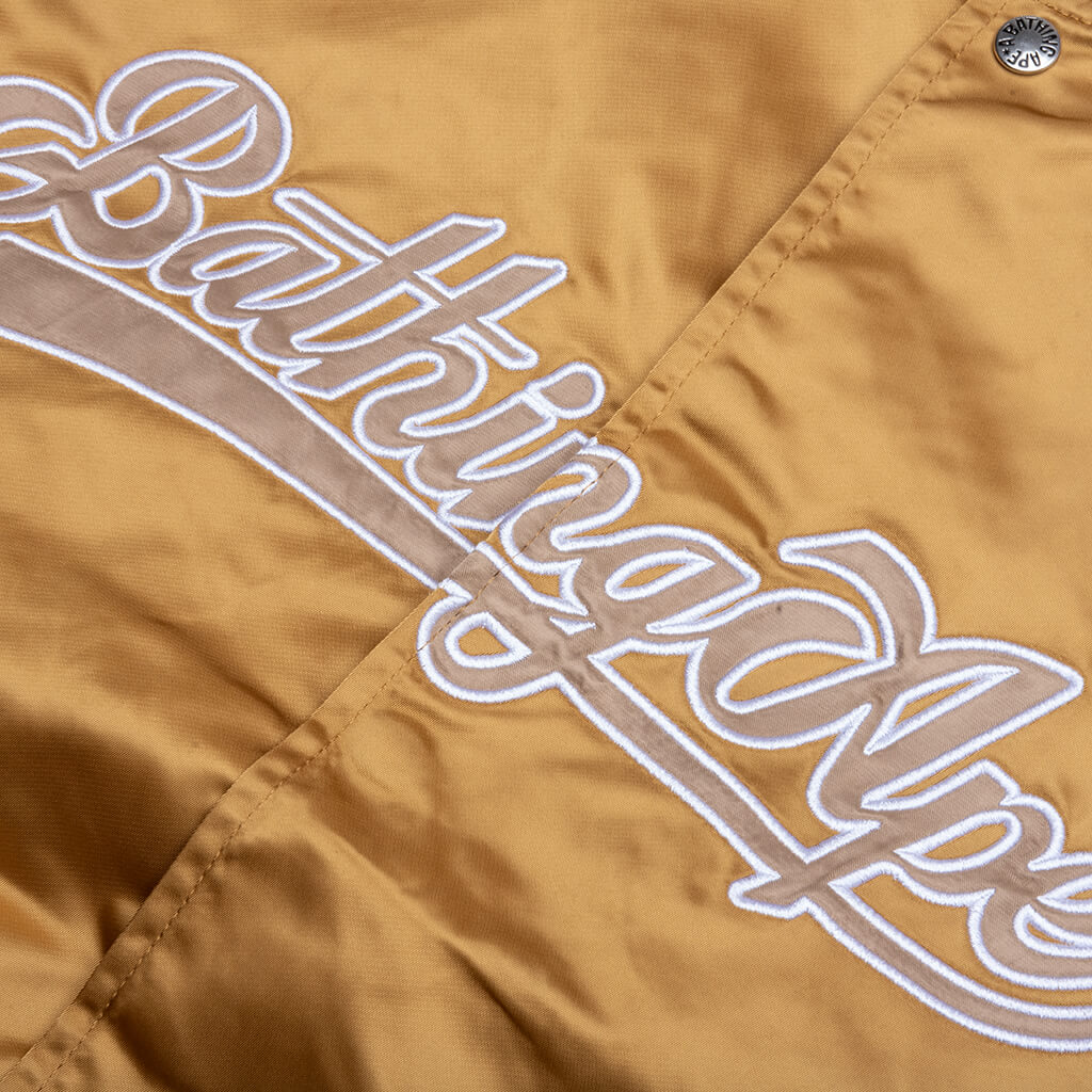 Baseball Varsity Jacket - Beige - Image 4