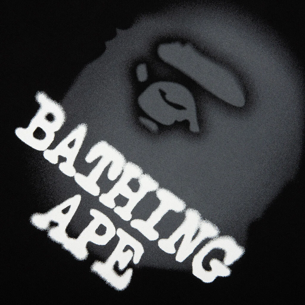Bathing Ape Logo Relaxed Fit Tee - Black - Image 3
