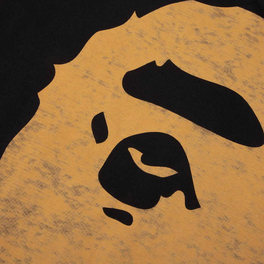 Bleached Big Ape Head Relaxed Fit Tee - Black - Image 3
