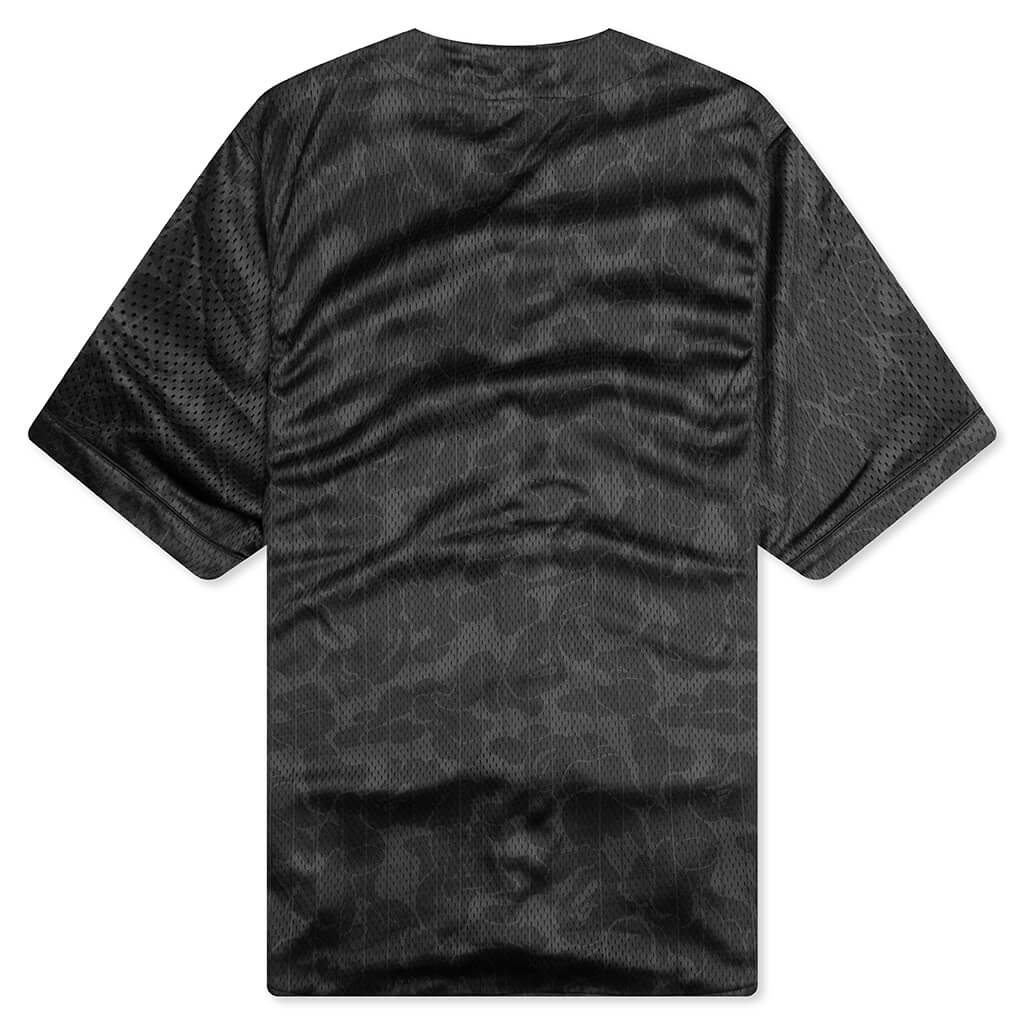Camo Stripe Baseball Shirt - Black - Image 2