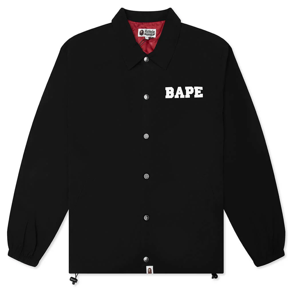College Coach Jacket - Black