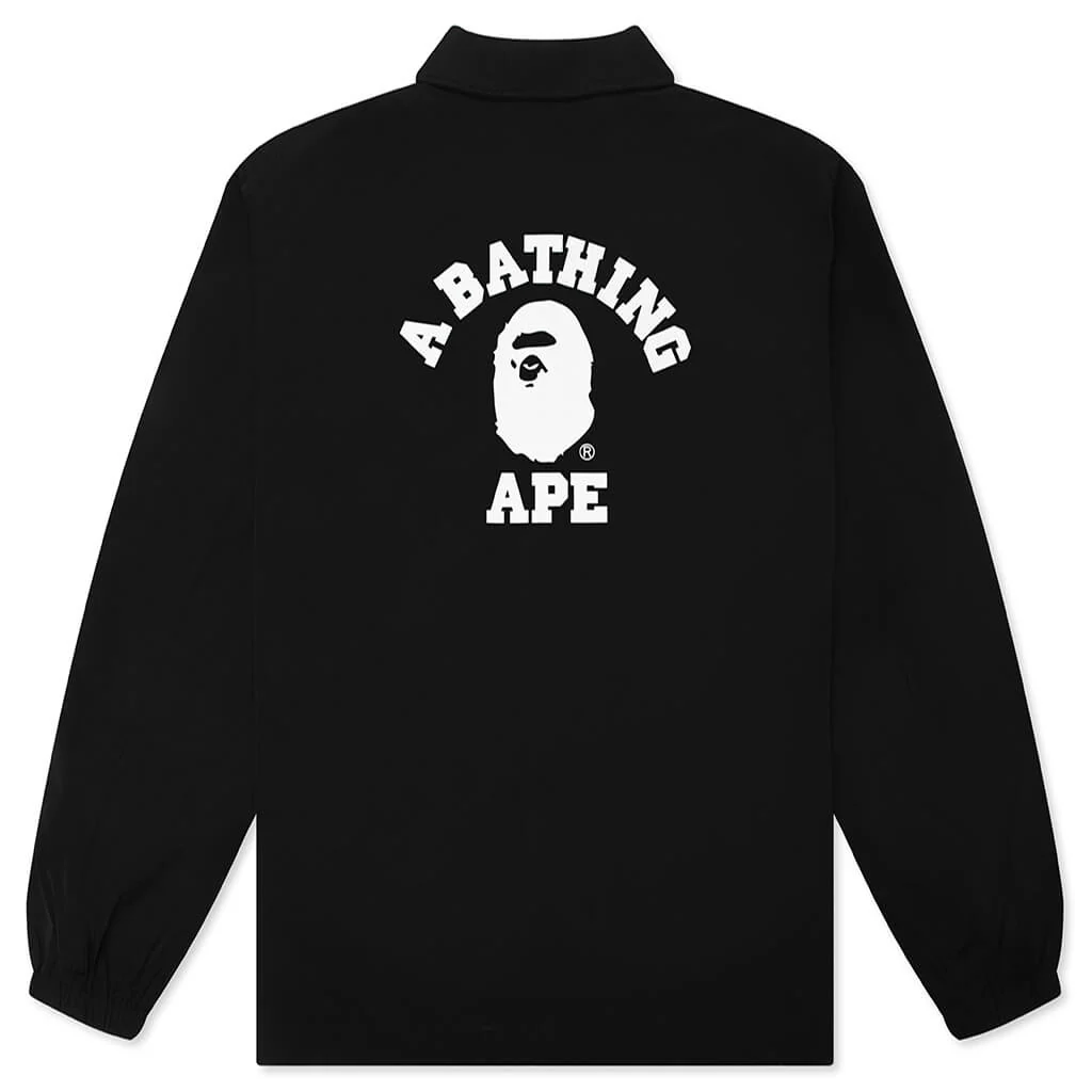 College Coach Jacket - Black - Image 2