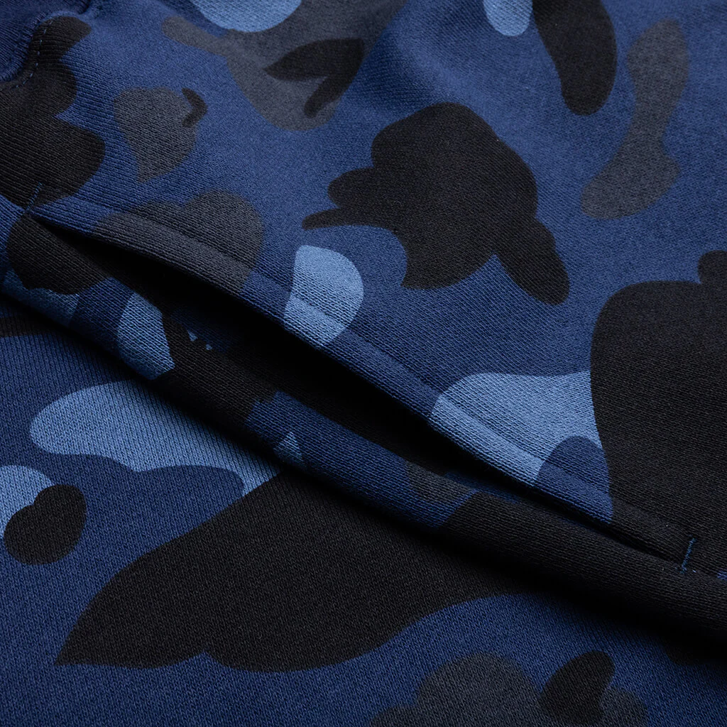 Color Camo Cutting Sweat Shorts - Navy - Image 3