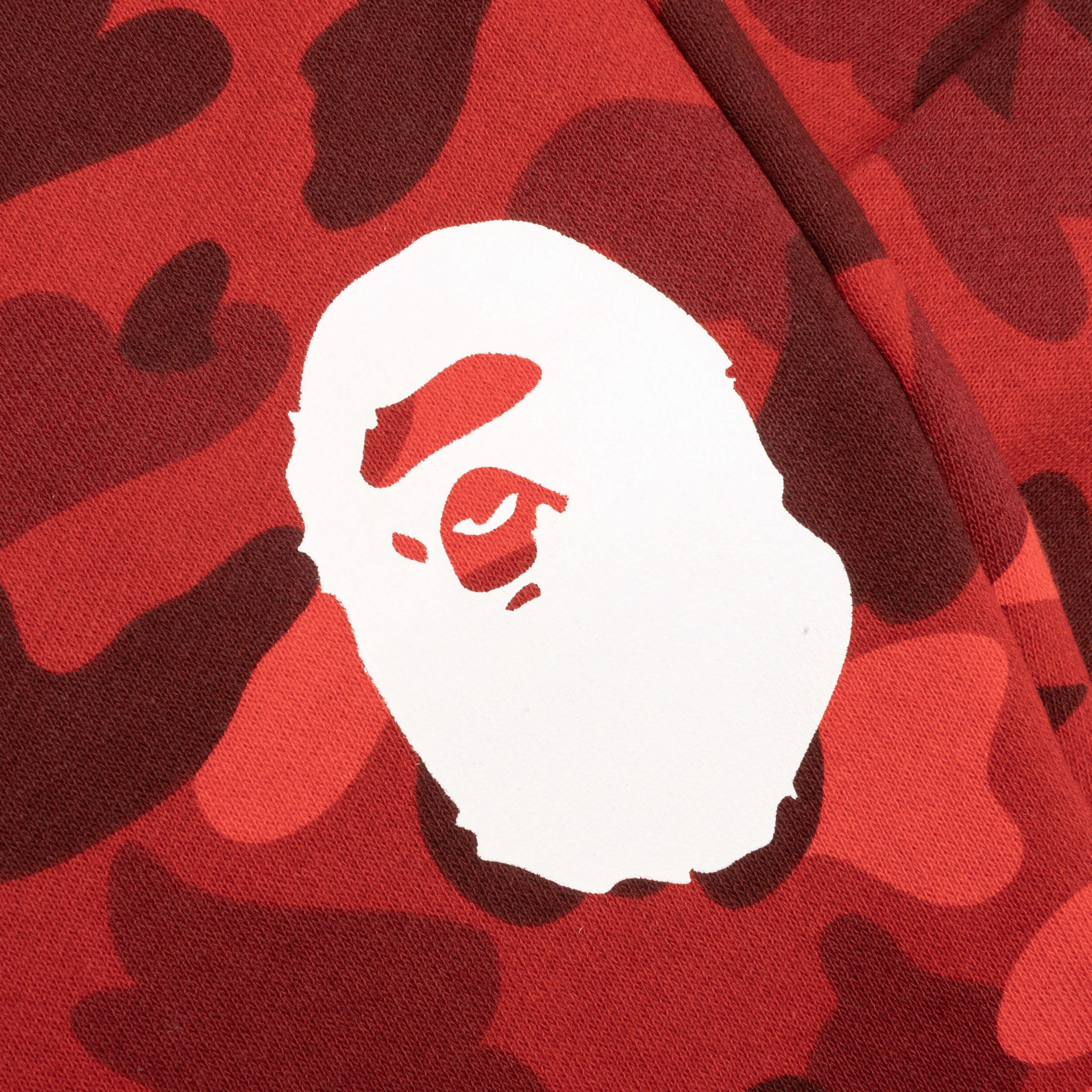 Color Camo Wide Fit Sweat Pants - Red - Image 3