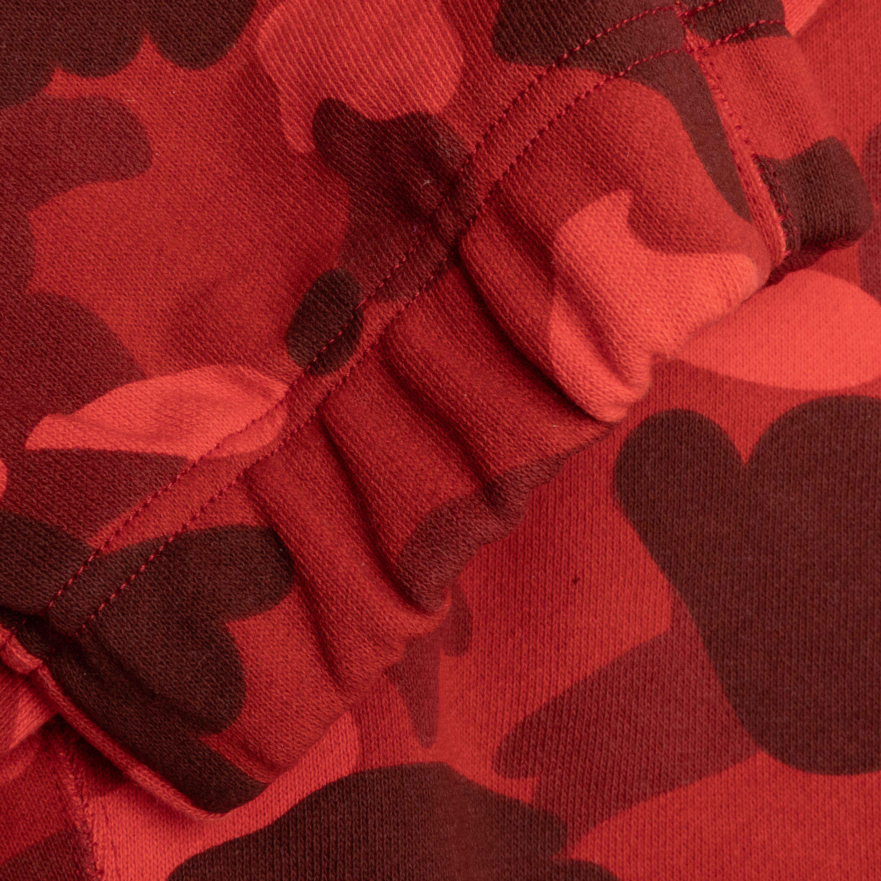 Color Camo Wide Fit Sweat Pants - Red - Image 4