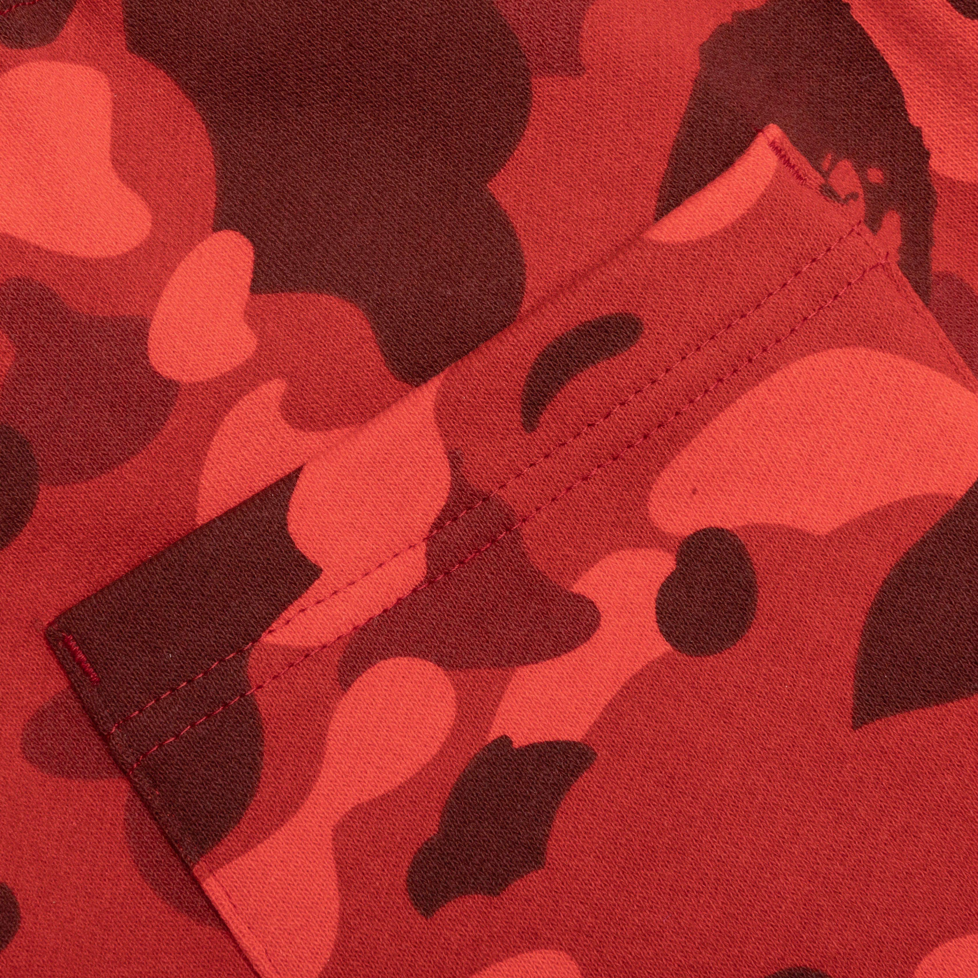 Color Camo Wide Fit Sweat Pants - Red - Image 5