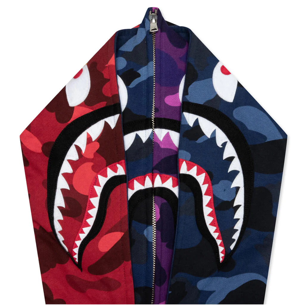 Crazy Shark Wide Fit Full Zip Double Hoodie - Multi - Image 3