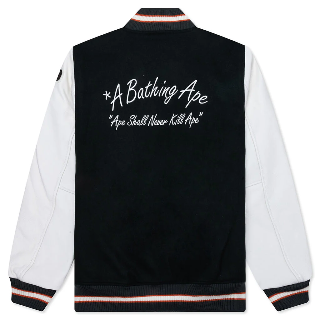 Embroidery Varsity Jacket - Green - Image 2