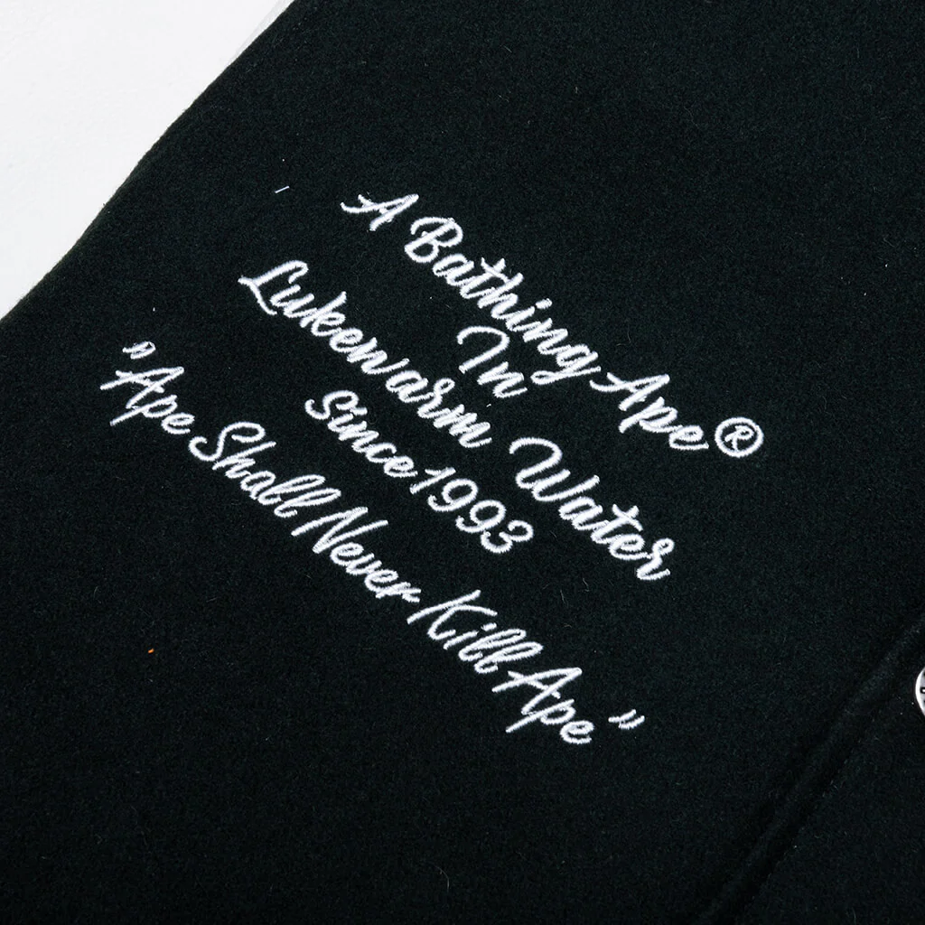 Embroidery Varsity Jacket - Green - Image 4