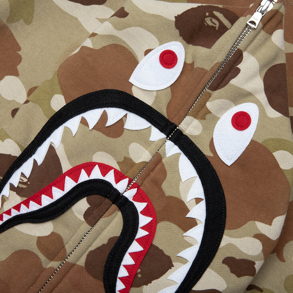 Graduation Camo Shark Full Zip Hoodie - Beige - Image 5