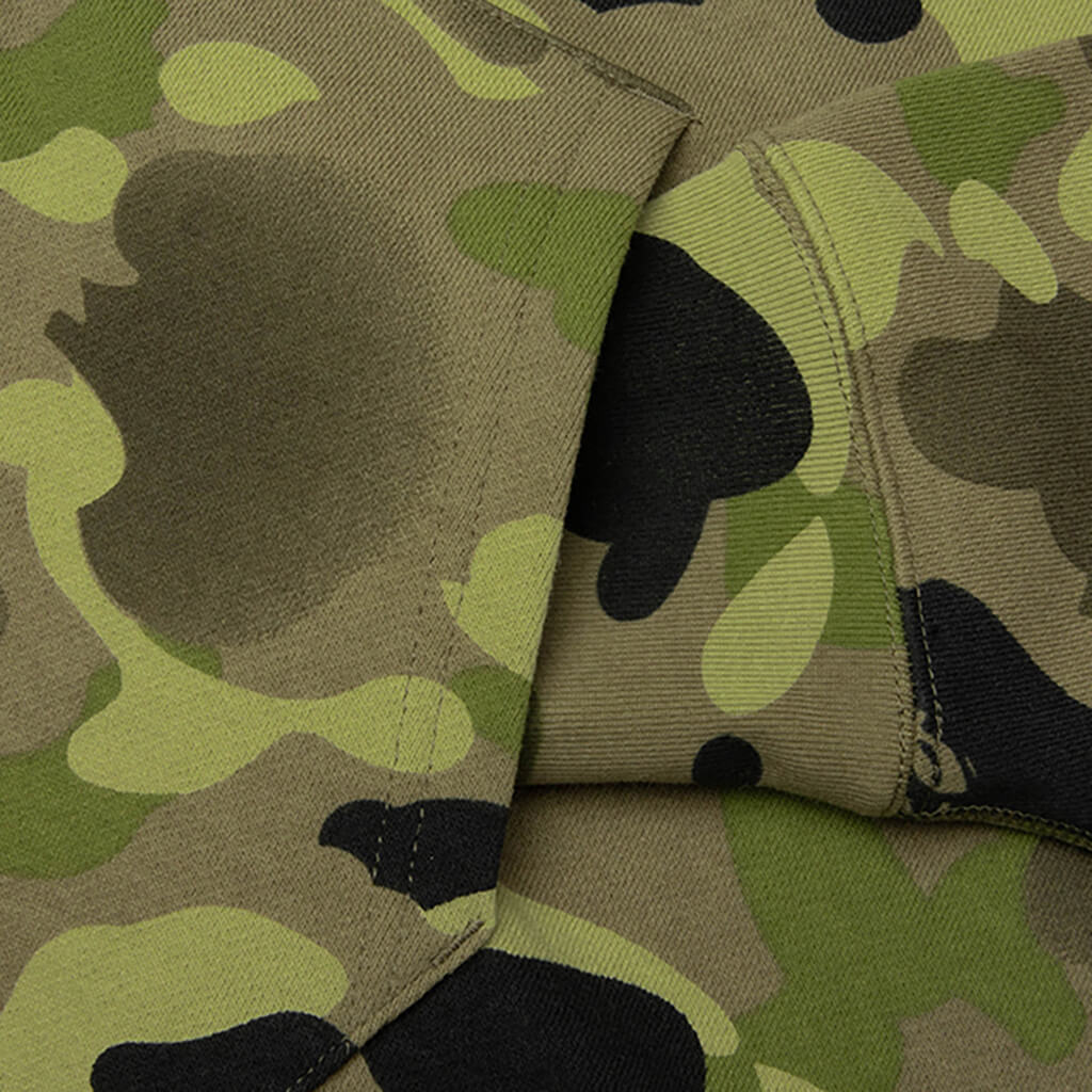 Graduation Camo Shark Full Zip Hoodie - Olive Drab - Image 3