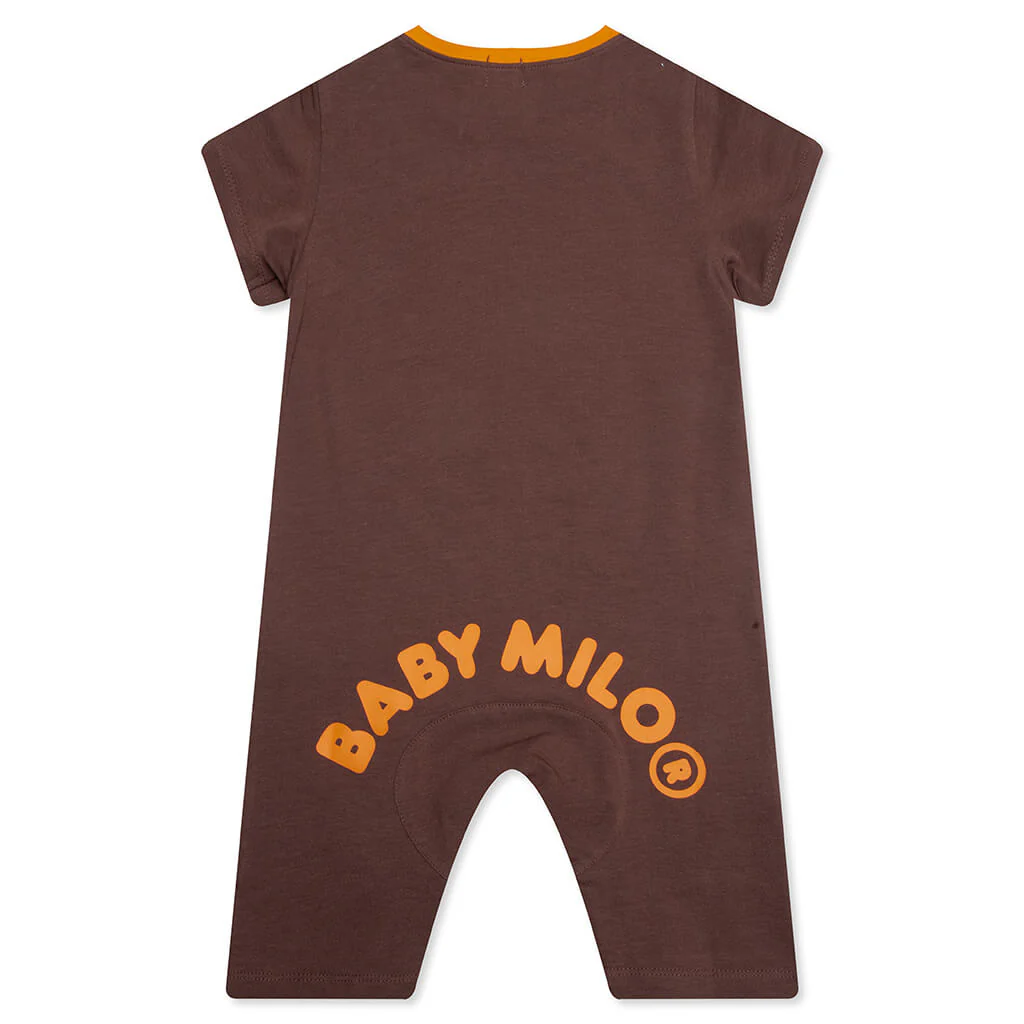 Infant's Milo Face Rompers - Brown - Image 2