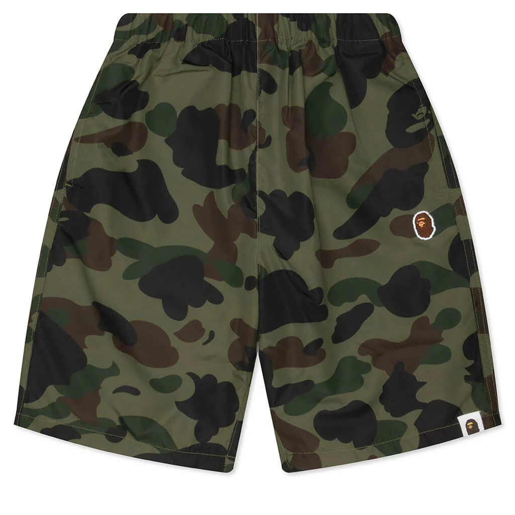 Kids 1st Camo One Point Beach Shorts - Green