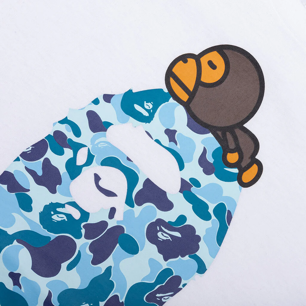 Kid's ABC Camo Milo on Big Ape Tee - White/Black - Image 3