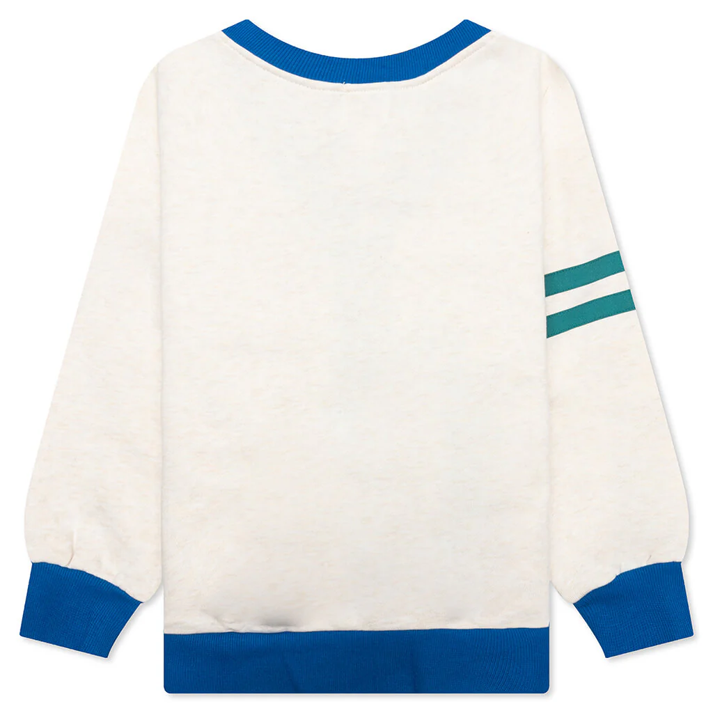 Kid's B Motif Relaxed Fit Sweat Cardigan - Ivory - Image 2
